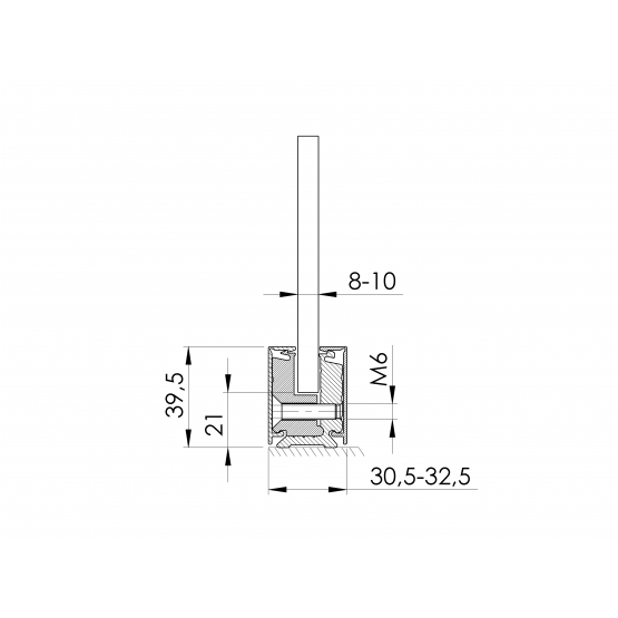 Svorkový al profil-3m s krycou lištou H40 - detail 6 - detail 6