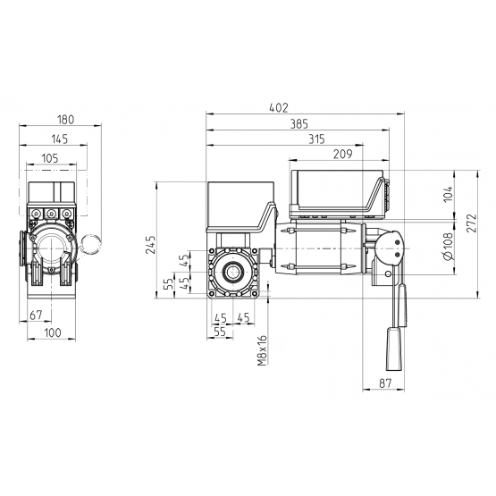 Aut. pohon na gar.bránu priemyselný - detail 1 - detail 1