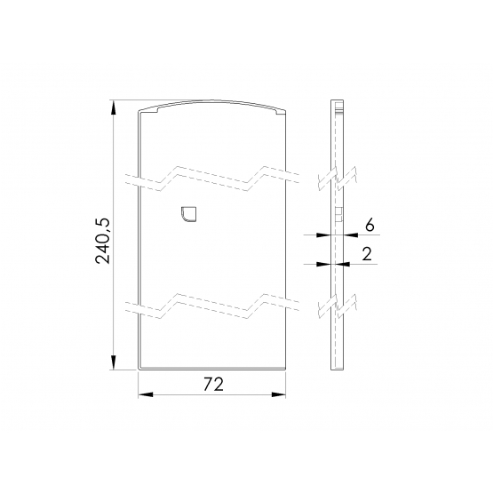 Záslepka pre profil AL/0011-ProXL-N-E - detail 1 - detail 1