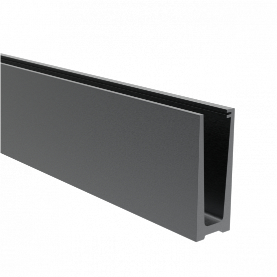 Celosklenené zábradlie-profil-vrchné kotvenie - detail 1 - detail 1