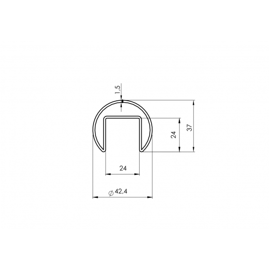 Madlo-držiak skla - detail 2 - detail 2