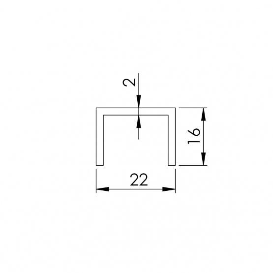 Madlo držiak skla AL-elox - detail 2 - detail 2