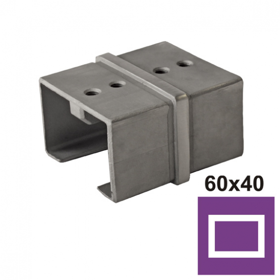 Madlo-držiak skla-spojka AISI 316,60x40mm - detail 1 - detail 1