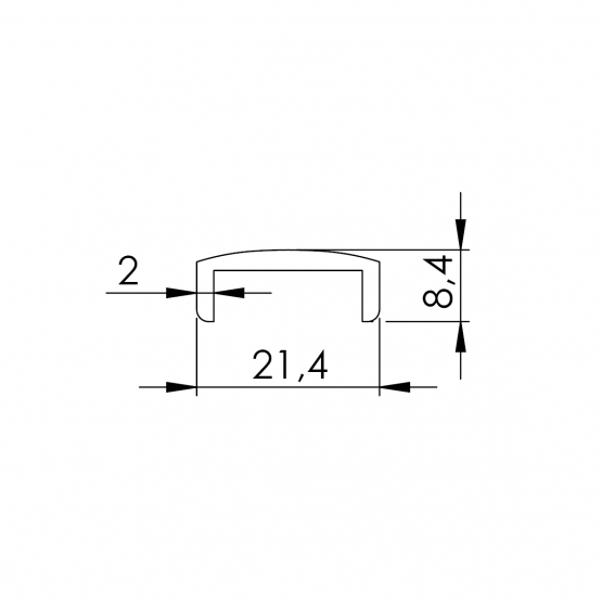 Madlo držiak skla AL-elox - detail 1 - detail 1