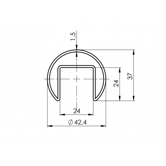Madlo hlinikové-držiak skla - detail 2 - detail 2