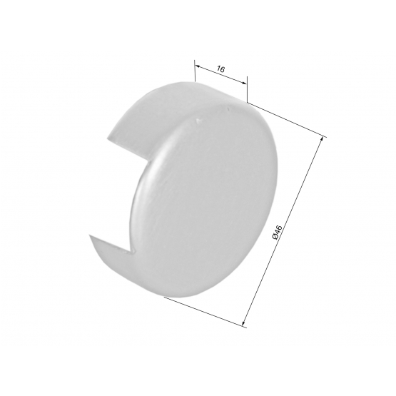 Madlo-držiak skla-záslepka hliníková - detail 2 - detail 2