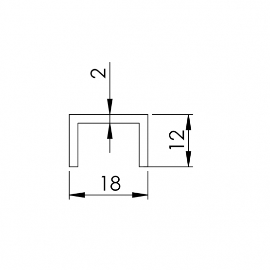 Madlo držiak skla AL - detail 1 - detail 1