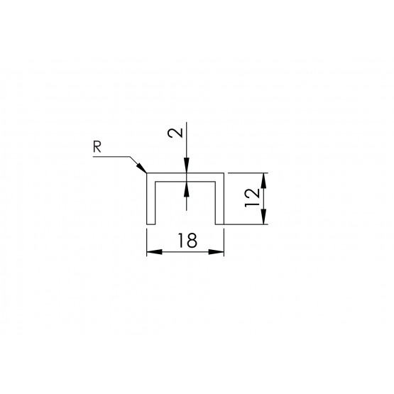 Madlo držiak skla AL - detail 2 - detail 2