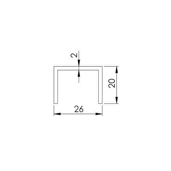 Madlo držiak skla AL - detail 1 - detail 1
