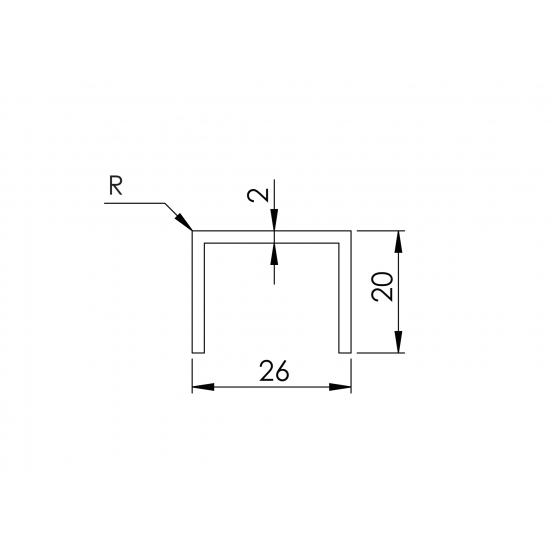 Madlo držiak skla AL - detail 2 - detail 2
