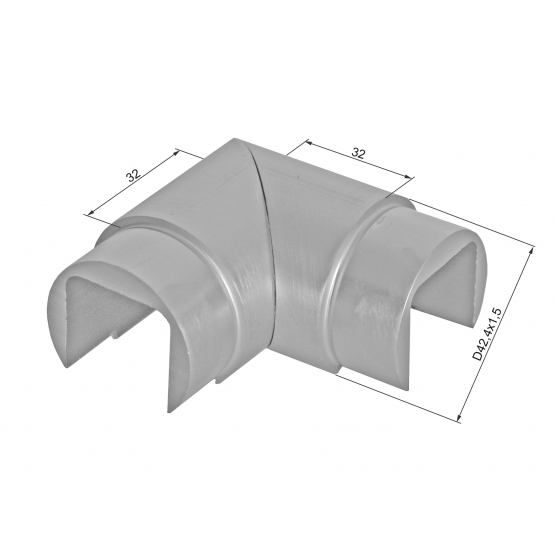 Madlo-držiak skla-koleno hliníkové - detail 3 - detail 3
