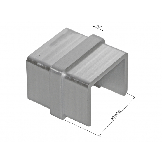 Madlo-držiak skla-spojka hliníková - detail 2 - detail 2