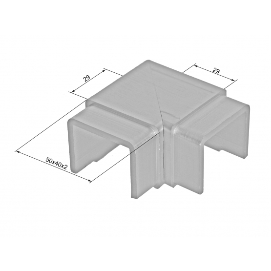Madlo-držiak skla-koleno hliníkové - detail 3 - detail 3