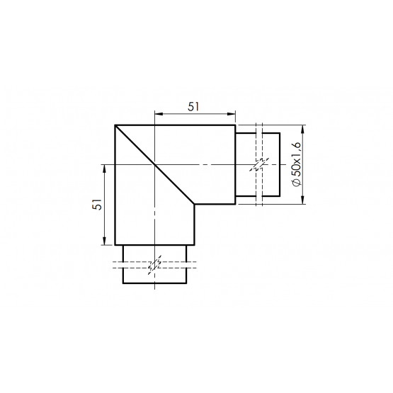 Madlo-držiak skla-koleno hliníkové-LED - detail 1 - detail 1