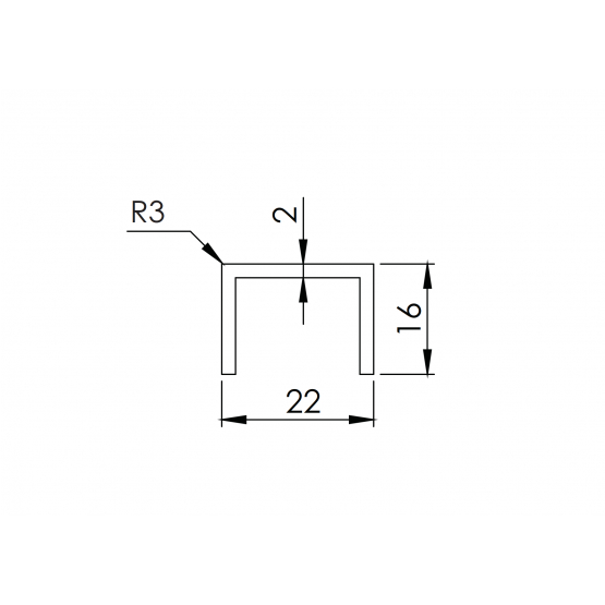 Roh k ukončeniu sklenenej výplne - detail 1 - detail 1