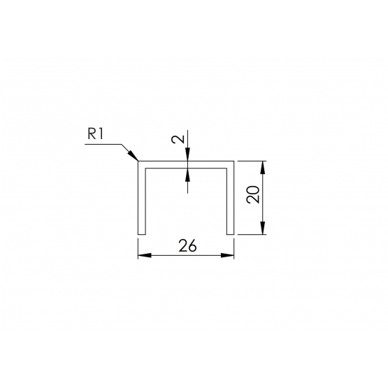 Roh k ukončeniu sklenenej výplne - detail 1 - detail 1
