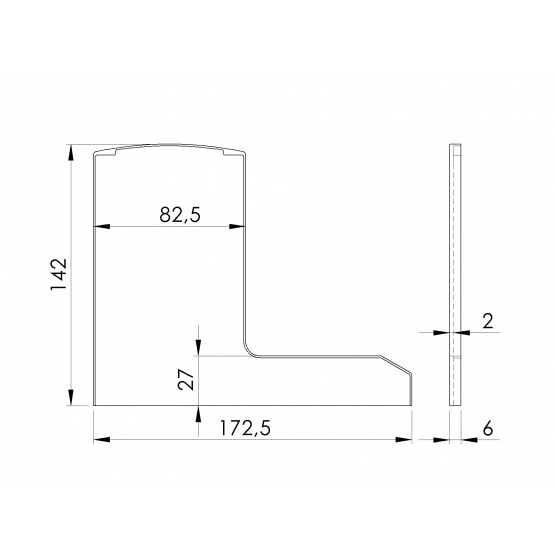 Záslepka pre profil AL/0018-S-E - detail 1 - detail 1