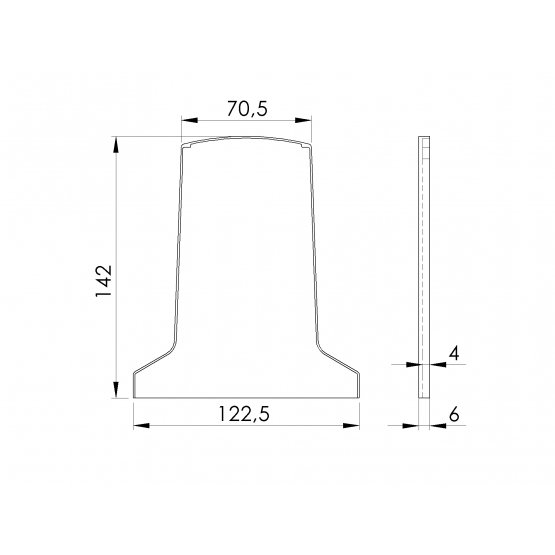 Záslepka pre profil AL/0019-N-E - detail 1 - detail 1