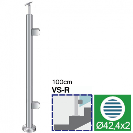 Stĺpik, vrchné kotvenie - pravý - na schody - detail 1 - detail 1