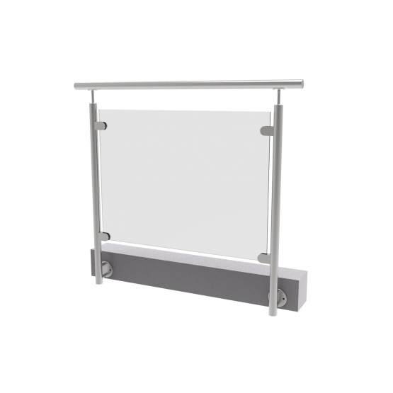 Stĺpik - bočné kotvenie - ľavý + platnička - detail 1 - detail 1