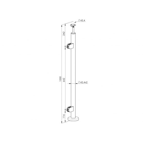 Stĺpik - vrchné kotvenie - pravý - detail 1 - detail 1