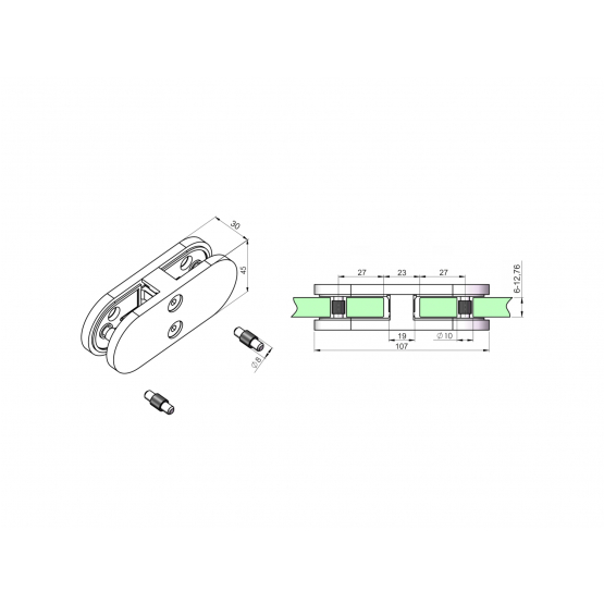 Držiak skla - detail 1 - detail 1