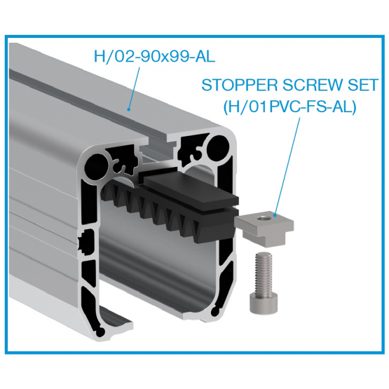 Profil vodiaci spodný AL, 90x99, L7m - detail 1 - detail 1