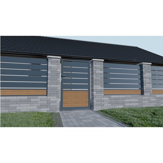 Rám pre jednokrídlovú bránku 1000x1500mm hliníkový - detail 1 - detail 1