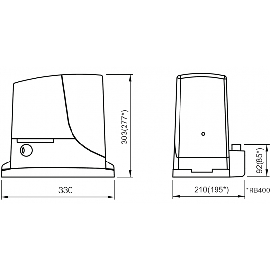 NICE pohon pre posuv. brány - detail 3 - detail 3