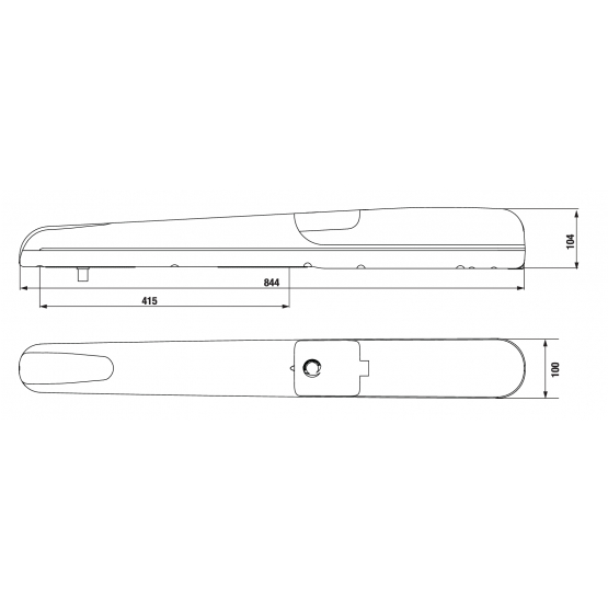 Key pohon pre dvojkrídlovú bránu, sada s fotobunkami - detail 4 - detail 4
