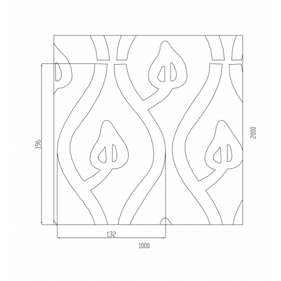Dizajnový 3D plech, t1,2mm - Zn - detail 1 - detail 1
