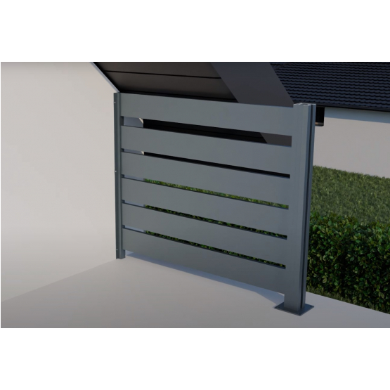 "F" profil 1850mm na montáž plotovej výplne do rámu, antracit - detail 1 - detail 1