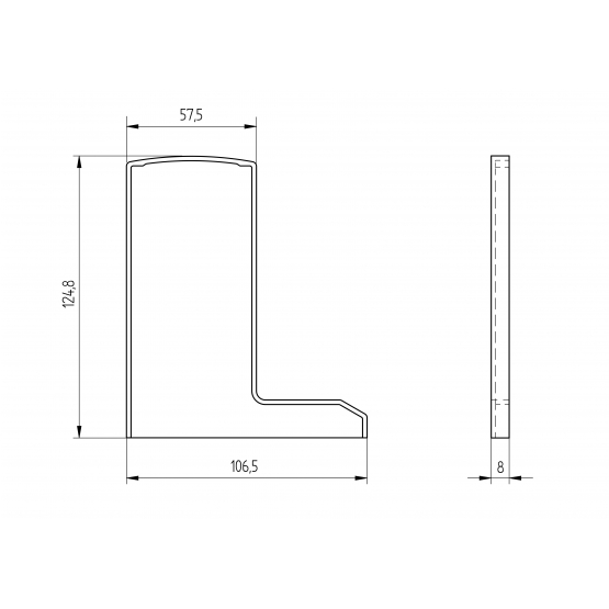 Záslepka pre profil AL/0006-ECO-RAL 9005 - detail 2 - detail 2