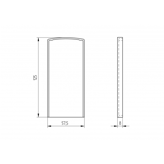Záslepka pre profil AL/0004-ECO-6000-RAL 7016 - detail 2 - detail 2