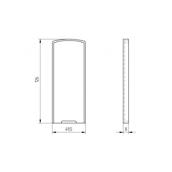 Záslepka pre profil AL/0004-6000-RAL 7016 - detail 2 - detail 2