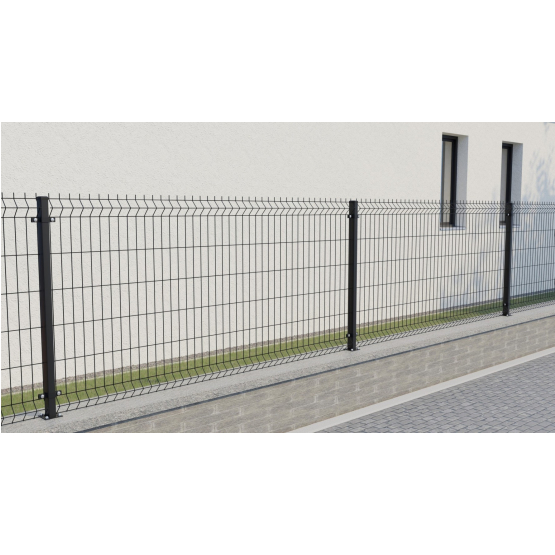 Zváraný plotový panel 3D ZnPVC 2500x1030x4mm čierna - detail 1 - detail 1