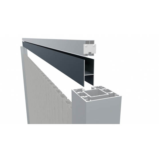 "H" profil 1750mm na montáž plotovej výplne vertikálne, antracit - detail 1 - detail 1