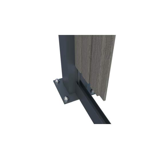 "H" profil 1750mm na montáž plotovej výplne vertikálne, antracit - detail 2 - detail 2