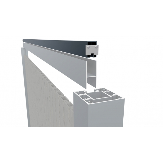 Hliníková priečka spodná/vrchná, 1770mm pre vertikálnu výplň antracit - detail 1 - detail 1