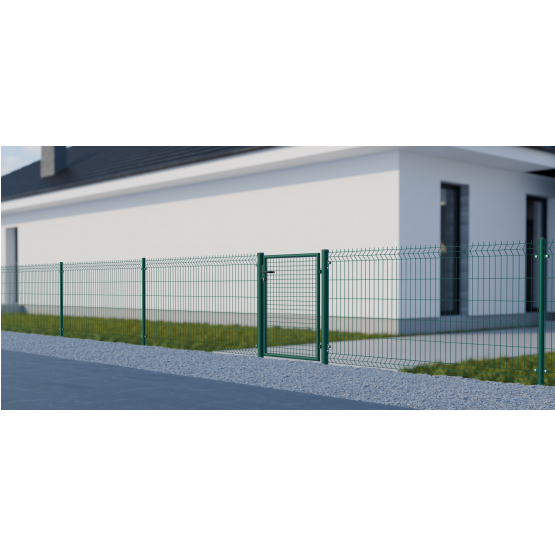 Bránka 1kr. ROUND ZnPVC 1000x1200mm, D75mm, zelená - detail 1 - detail 1