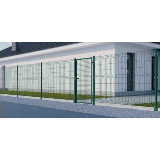 Bránka 1kr. ROUND ZnPVC 1000x1800mm, D75mm, zelená - detail 1 - detail 1