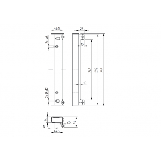 Doraz bránky univerzálny 45x45 - detail 3 - detail 3