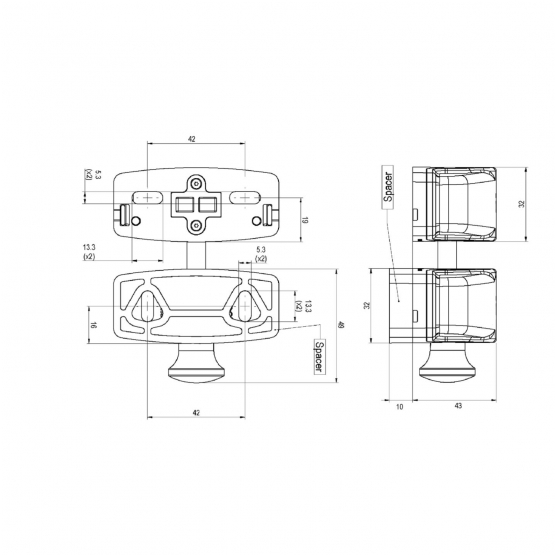 Magnetická západka, bočná - detail 1