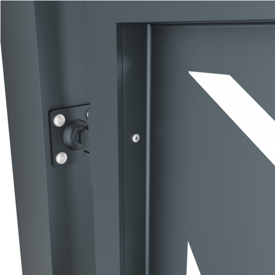 Dizajnová brána HALEN 2kr. 3800x1200mm antracit so stĺpikmi - detail 3 - detail 3