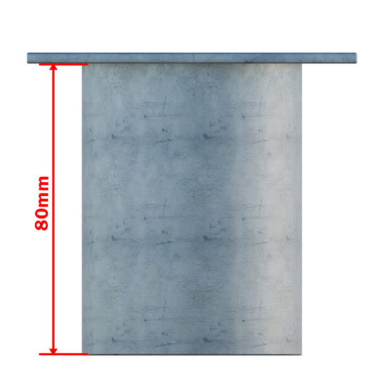 Nadstavec na zemnú skrutku plochý Zn 90x90x60mm - detail 3 - detail 3