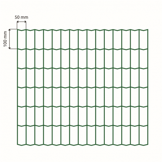 Pletivo zvárané 100x50x2,5-2000mm 25m zelená - detail 1 - detail 1