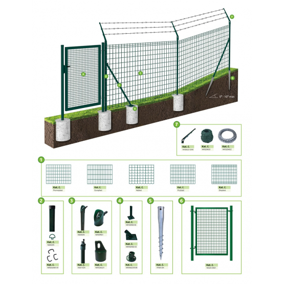 Pletivo zvárané 100x50x2,2-600mm 25m zelená - detail 3 - detail 3