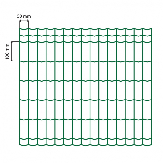 Pletivo zvárané 100x50x2,5-1800mm 25m zelená - detail 1 - detail 1