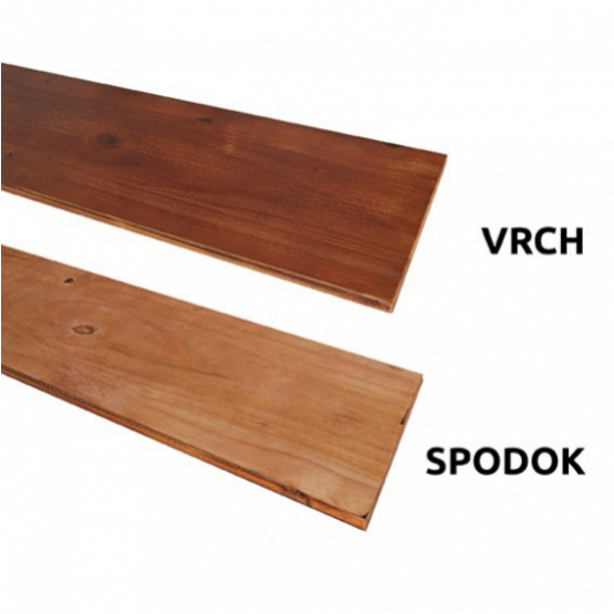 Policový regál TRAVEZ - 4 police, červenohnedá - detail 1 - detail 1