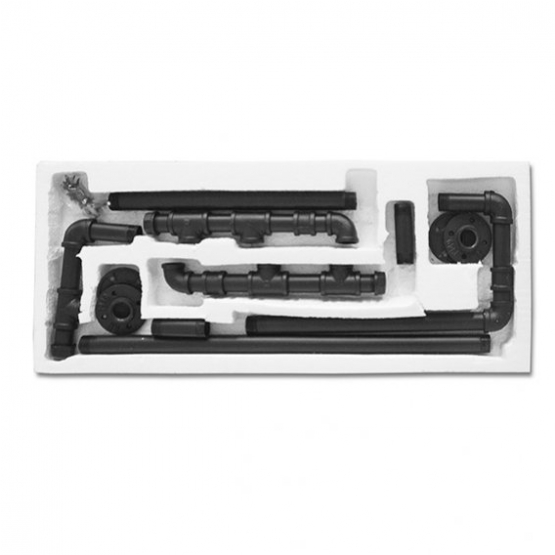 Polica na stenu - HAD červenohnedá - 014 - detail 1 - detail 1